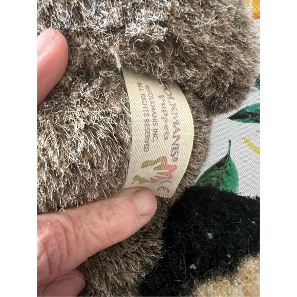 Three vintage plush hand puppets, jack rabbit, raccoon and frog folkmanis, dakin - Picture 5 of 16